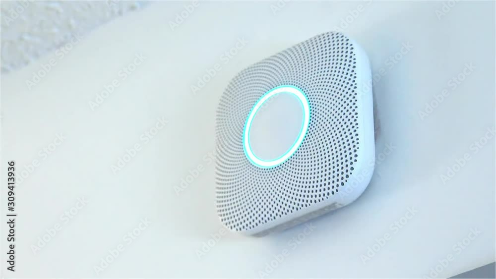 Smoke and Carbon Monoxide Alarm being test Smoke and Carbon Monoxide Alarm being test