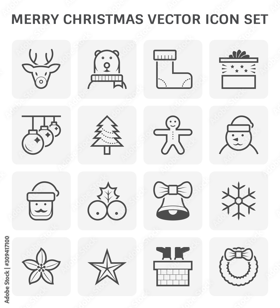 Fototapeta premium merry christmas icon