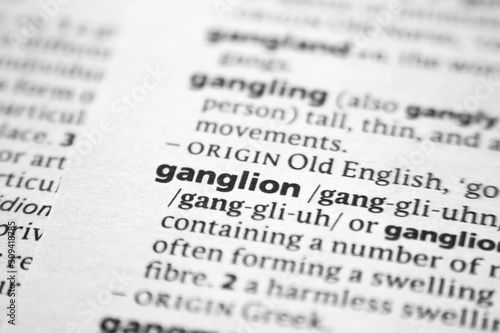 Word or phrase Ganglion in a dictionary.