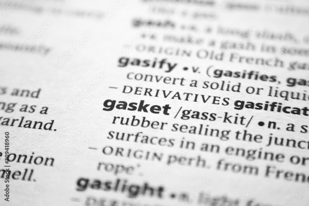 Word or phrase Gasket in a dictionary. Word or phrase Gasket in a dictionary.