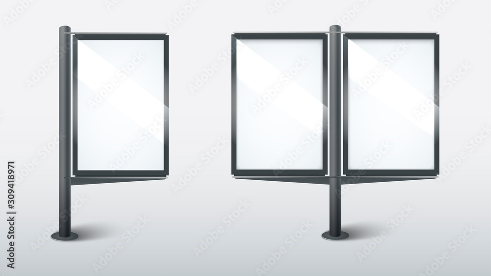 Realistic vector street light box. Template on white background. Vector illustration. Realistic vector street light box. Template on white background. Vector illustration.