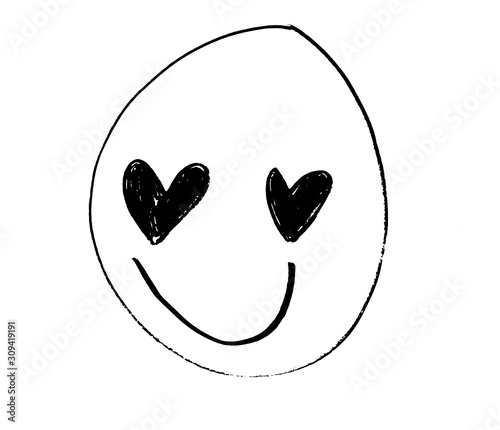 smiley love eyes lovely emoticon happy face joy heart hearts