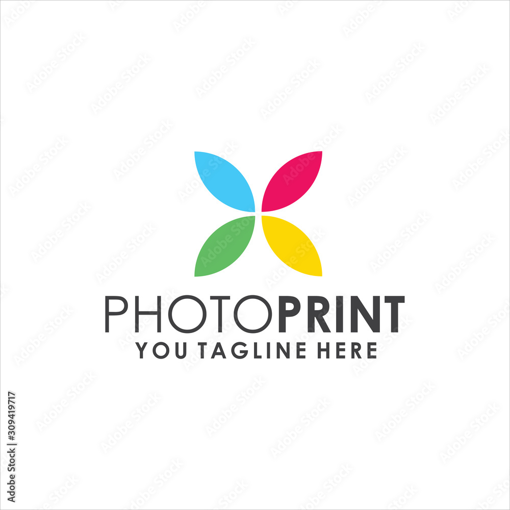 Photo Print logo design simple and minimalist