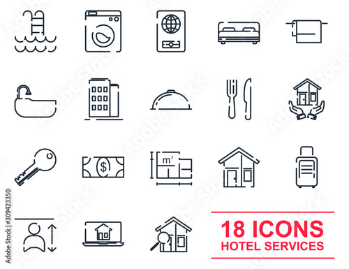 Real Estate set icon template color editable. Real Estate pack symbol vector sign isolated on white background icons vector illustration for graphic and web design.