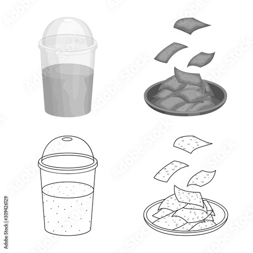 Vector design of protein and sea icon. Collection of protein and natural vector icon for stock.