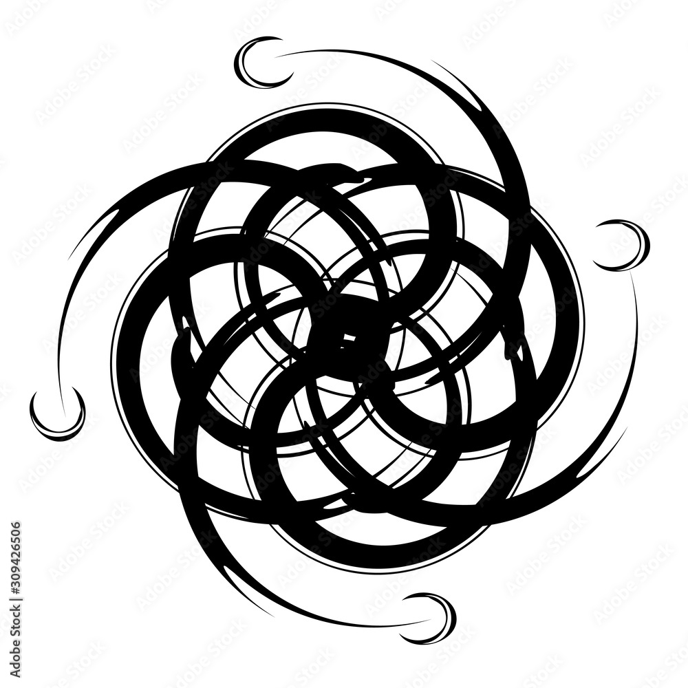 Tattoo ideas. Abstract drawing. Four moons. Tattoo design Stock Vector |  Adobe Stock
