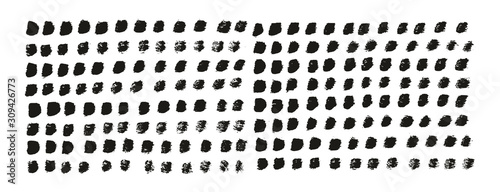 Flat Paint Brush Thin Straight Lines High Detail Abstract Vector Background Set 