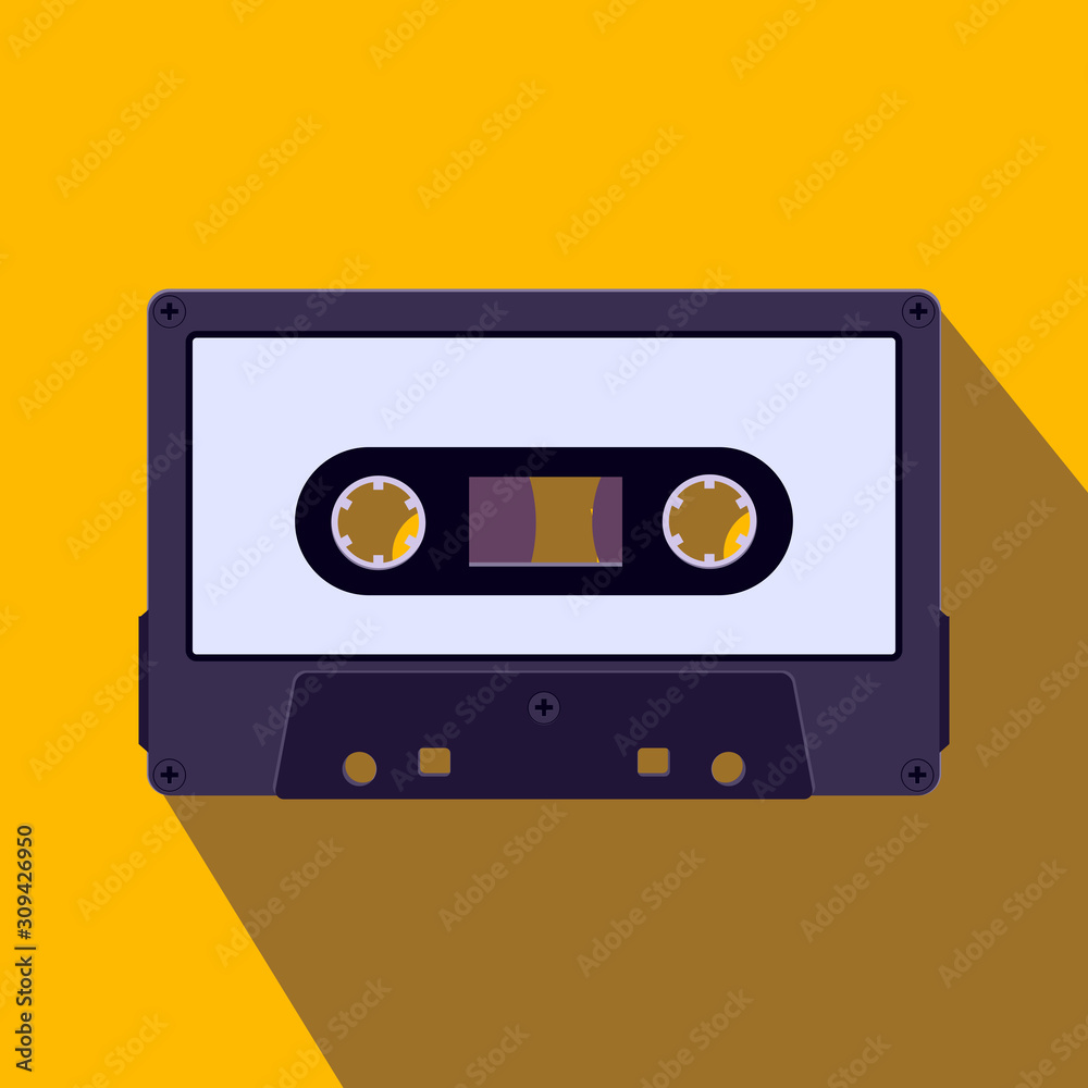 audio tape seamless pattern. vector illustration