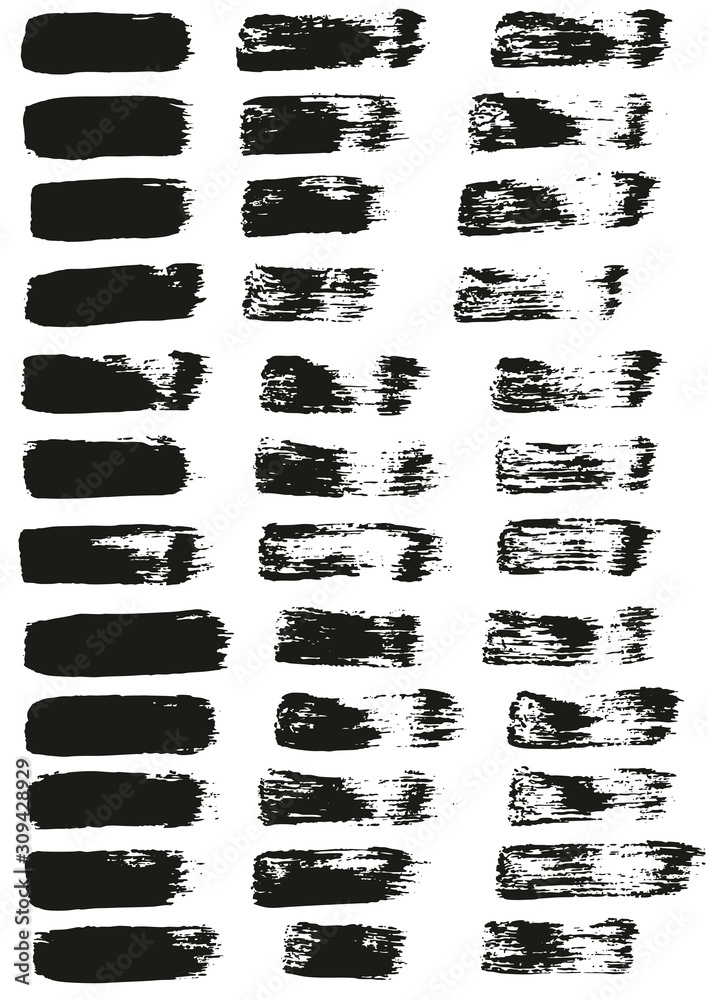 Flat Paint Brush Thin Straight Lines High Detail Abstract Vector Background Set Flat Paint Brush Thin Straight Lines High Detail Abstract Vector Background Set