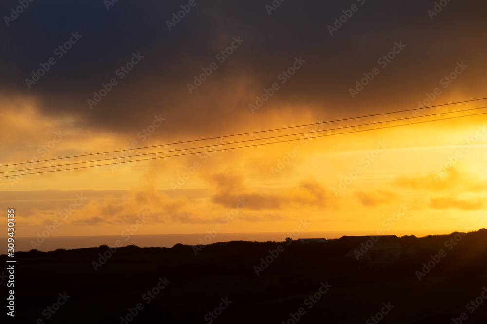 sunset in the mountains