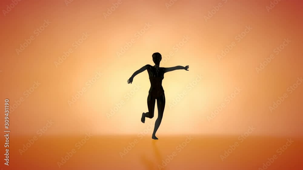 Black woman doing a samba dance against bright light, Luma Matte attached Black woman doing a samba dance against bright light, Luma Matte attached