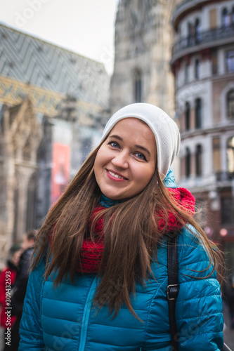 Photography Portrait of young woman on vacation in Vienna, Austria