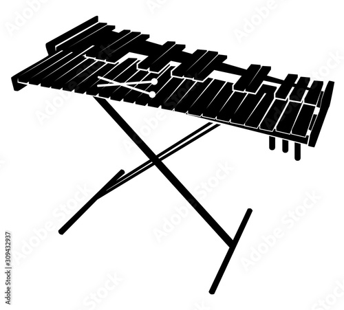 musical instrument xylophone vector illustration