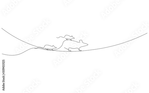 Mouse animal background, vector illustration