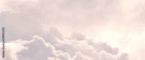 Fotografia, Obraz heavenly dreamy fluffy colorful fantasy clouds