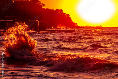 Avon Lake Sunset Backwash