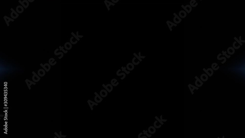 Abstract Blue And Orange Glowing Bars Growing Seamless Video Loop