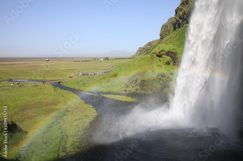 View of Seljalandsfoss waterfall  Iceland