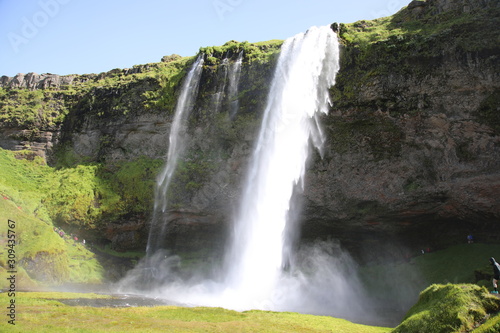 View of Seljalandsfoss waterfall  Iceland