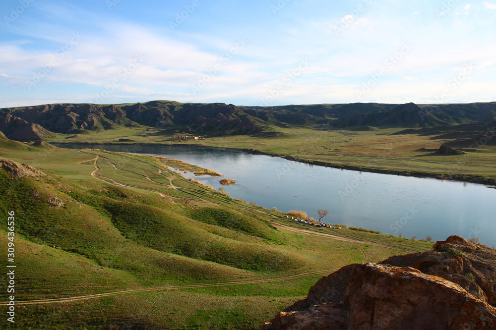 The Ili river`s valley, Kazakhstan
