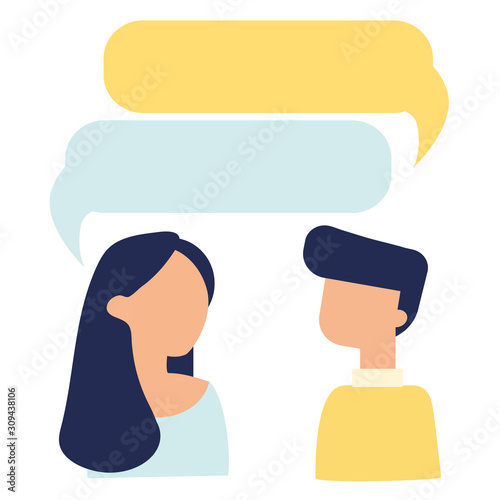 vector illustration of talking people character design. vector illustration.Communication