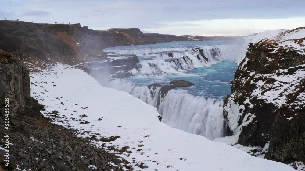 Gullfoss waterfall in Winter, Iceland Gullfoss waterfall in Winter, Iceland