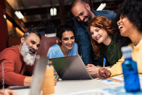 Business group at a workshop in the office