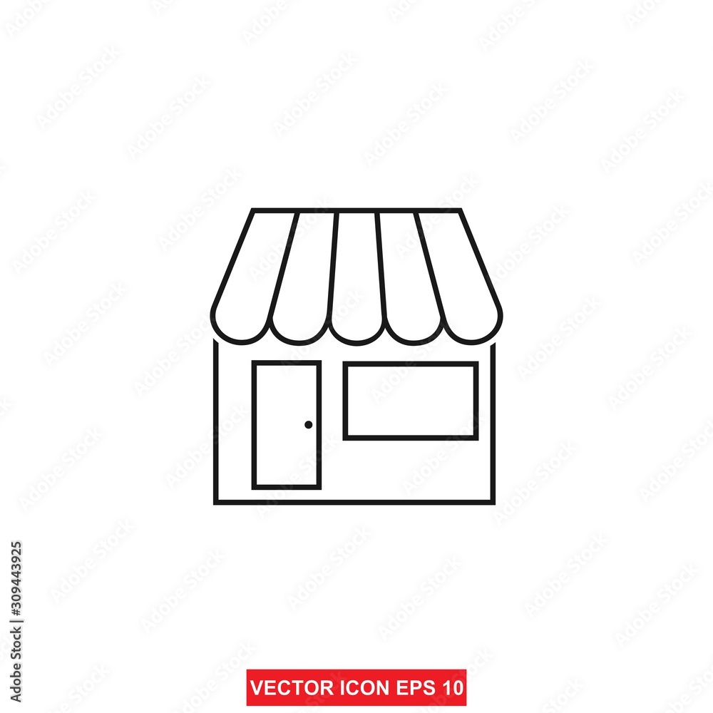 store icon. Shop building icon illustration isolated vector sign symbol store icon. Shop building icon illustration isolated vector sign symbol