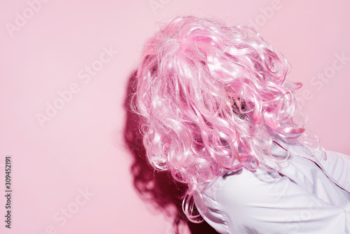 pink wig photo