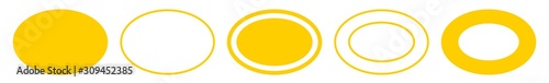 Label Oval Yellow | Logo Sticker | Emblem | Icon | Variations