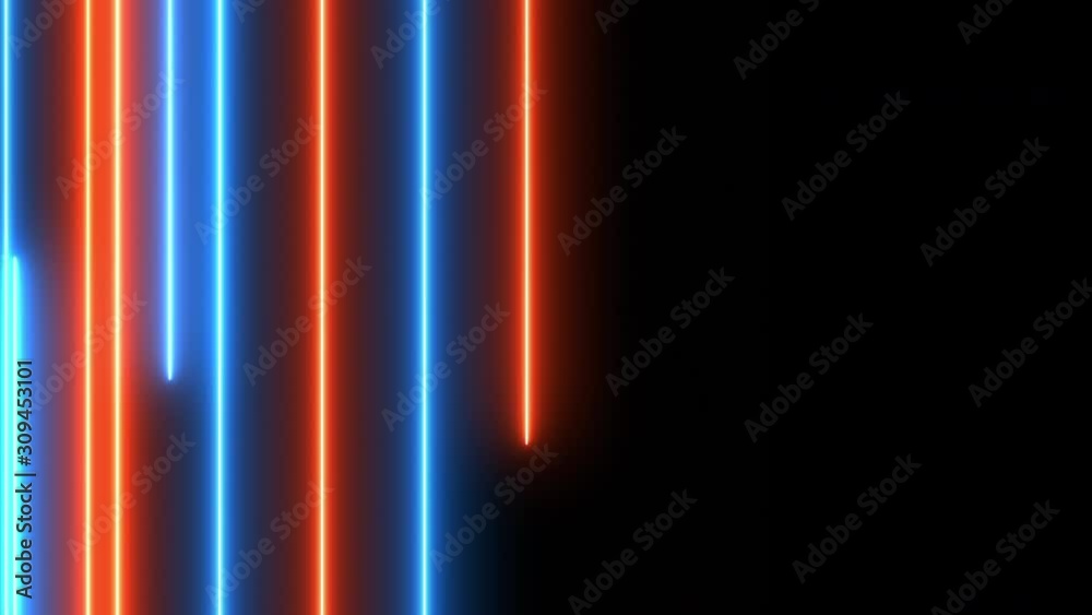 Blue And Orange Vertical Stripes Looping Video Background