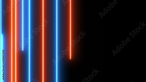 Blue And Orange Vertical Stripes Looping Video Background