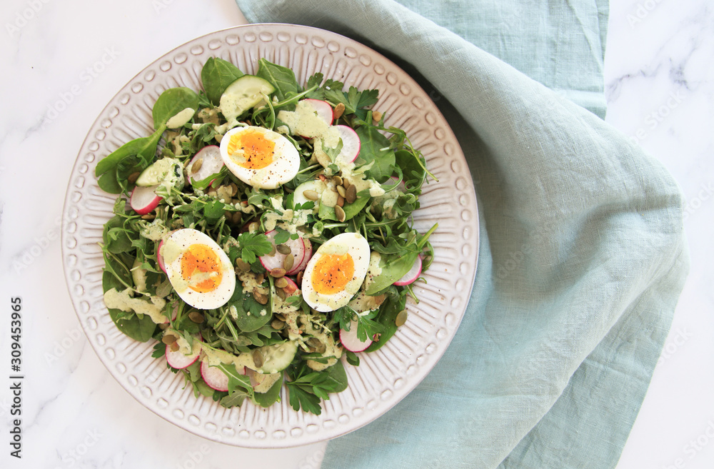 Springtime Arugula Spinach Egg Salad Springtime Arugula Spinach Egg Salad