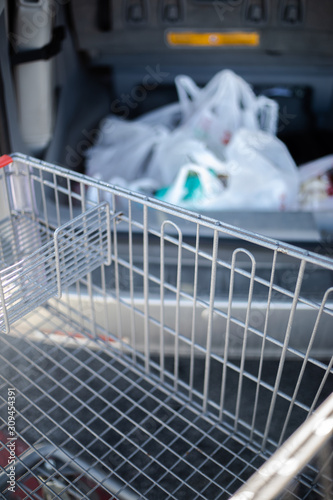 Finished emptying grocery cart