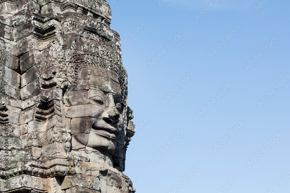 Smiley face of bayon temple Smiley face of bayon temple