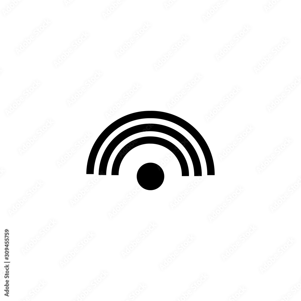 Wireless icon. Internet signal symbol. Logo design element