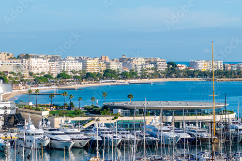 Cannes city and the port