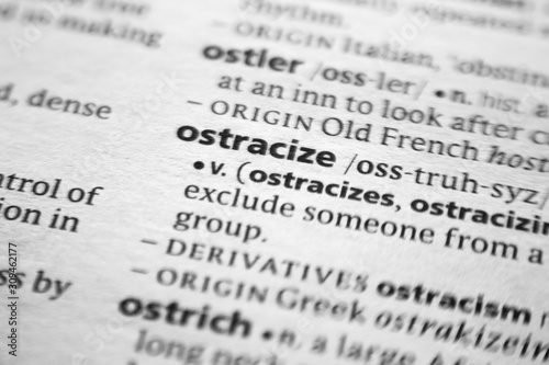 Word or phrase Ostracize in a dictionary.