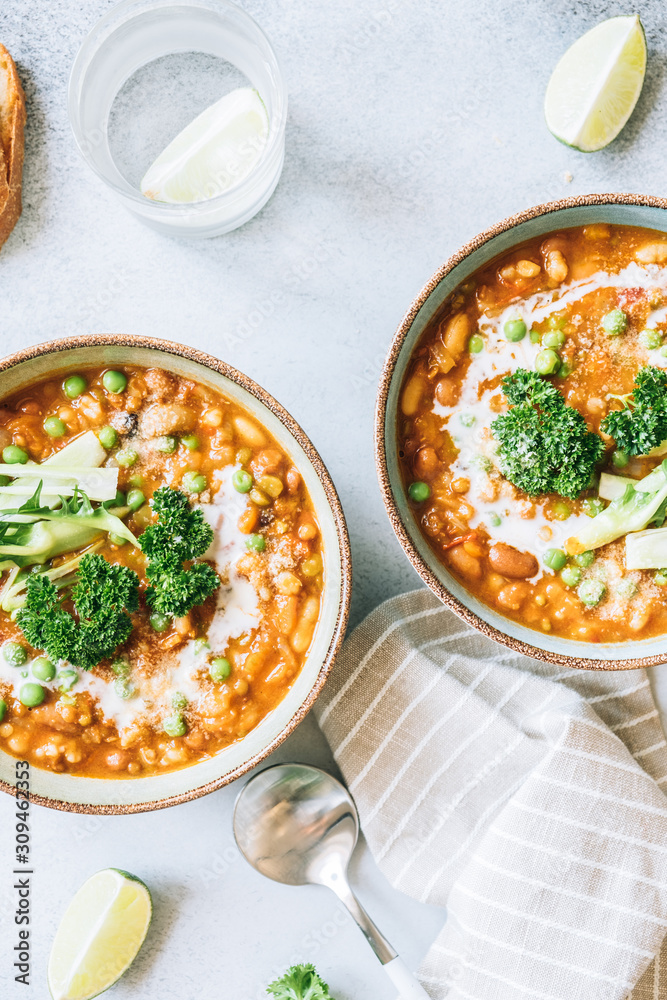 Homemade delicious spring minestrone Homemade delicious spring minestrone