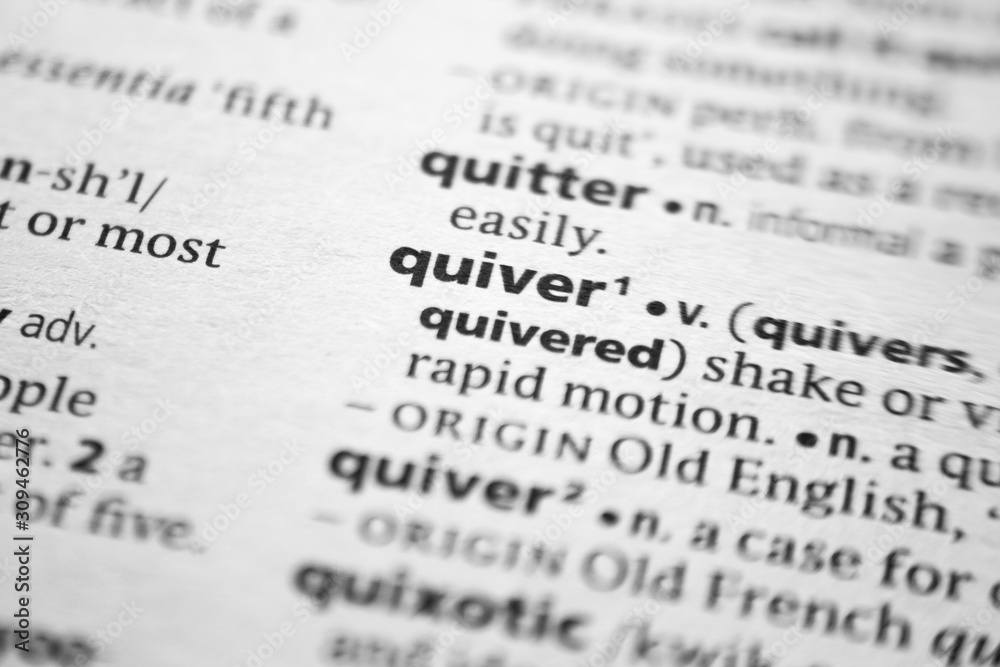 Word or phrase Quiver in a dictionary. Word or phrase Quiver in a dictionary.