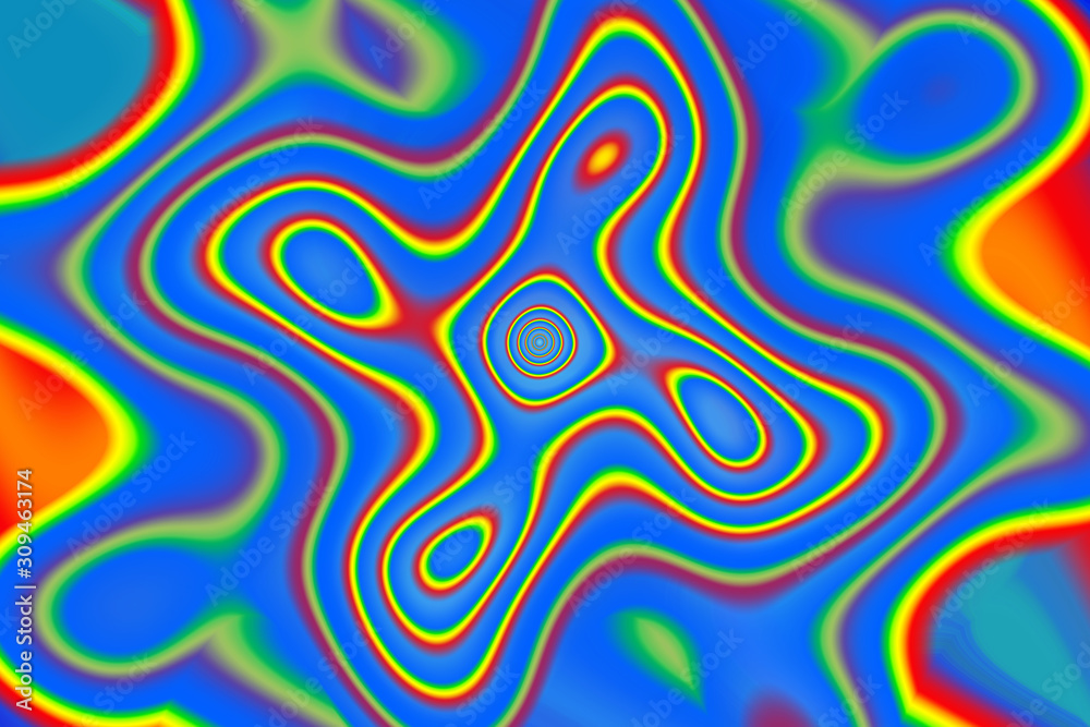 Fototapeta premium An abstract wavy psychedelic background image.