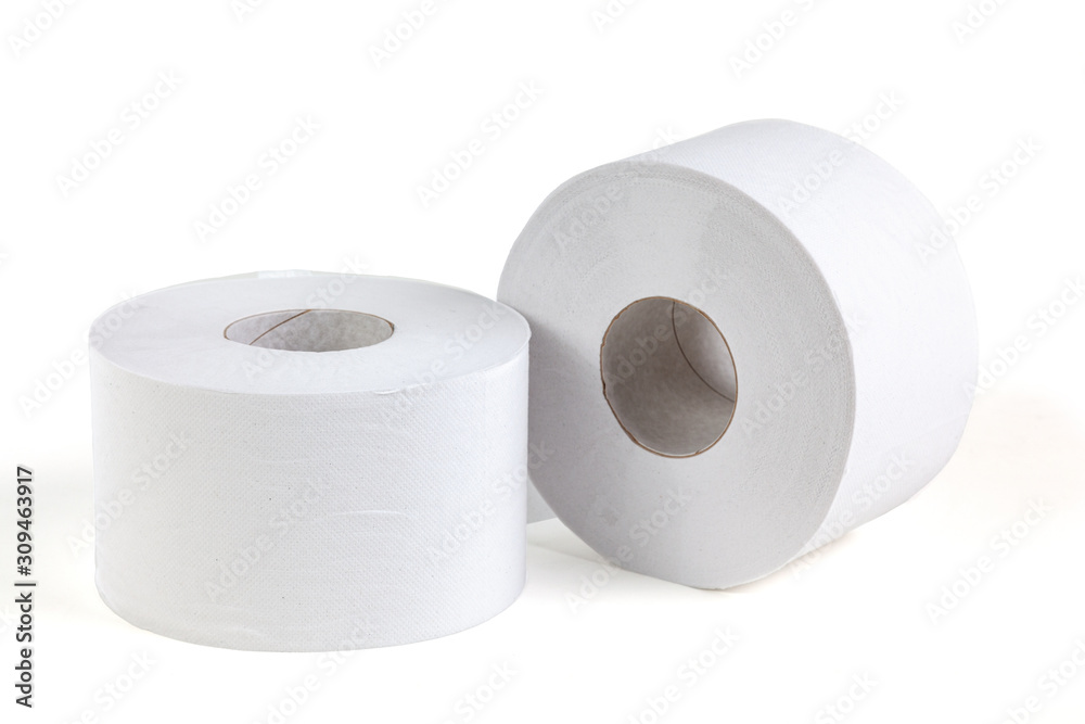 Roll of toilet paper isolated on white background . Close-up image of toilet paper. Roll of toilet paper isolated on white background . Close-up image of toilet paper.