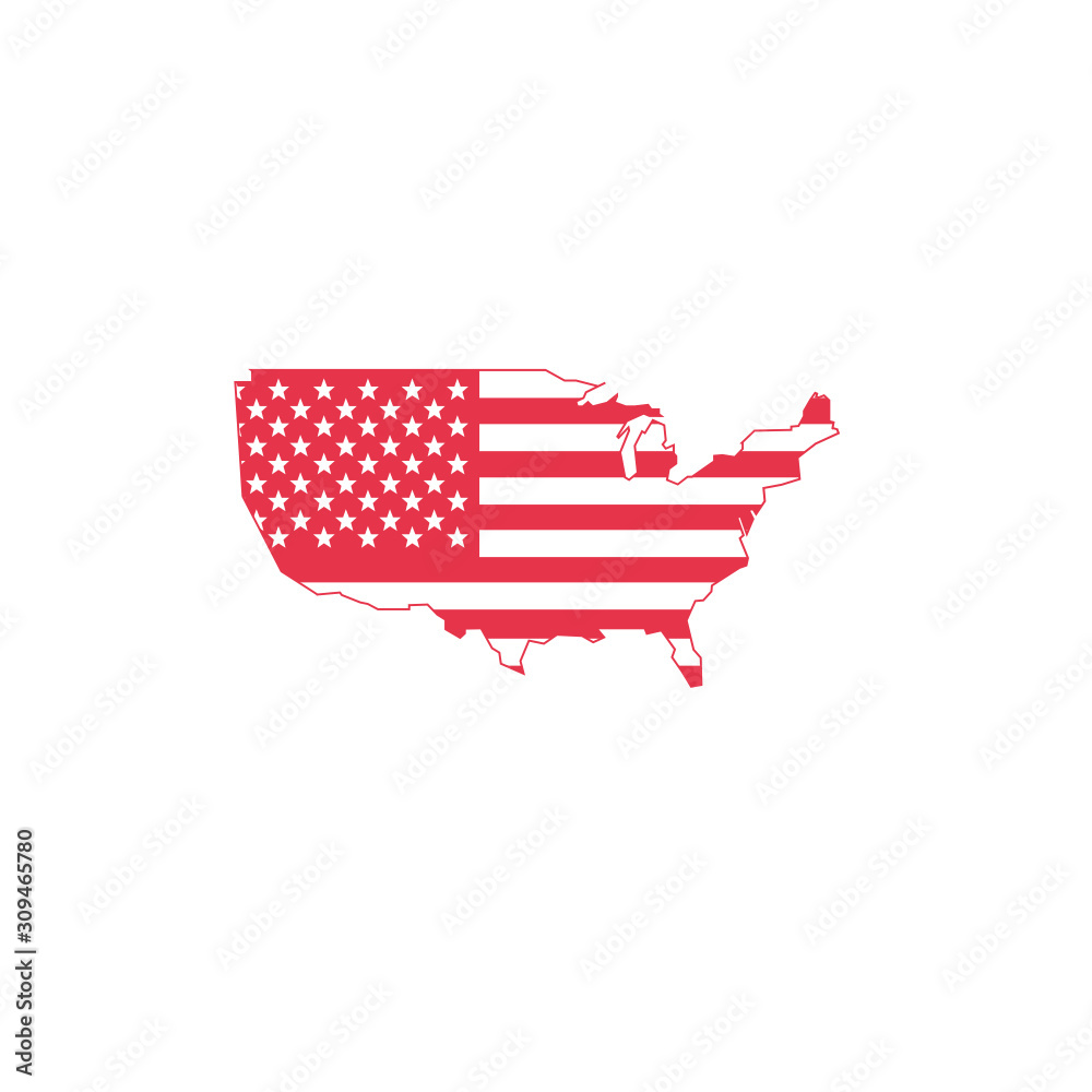 Mapa USA. Mapa de los Estados Unidos de América. Impresión de EE.UU. con nombres, estados, afiche o tema geográfico, político. Infografía Diseño gráfico mapa impreso de los estados de Estados Unidos.