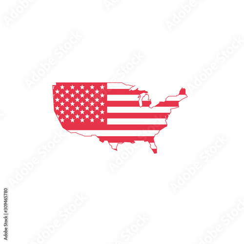 Mapa USA. Mapa de los Estados Unidos de América. Impresión de EE.UU. con nombres, estados, afiche o tema geográfico, político. Infografía Diseño gráfico mapa impreso de los estados de Estados Unidos.