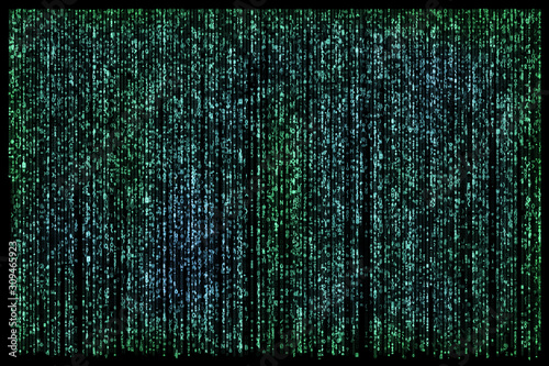 Matrix digital with Human skull halloween background