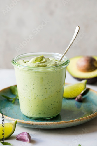 Creamy avocado cilantro salad dressing