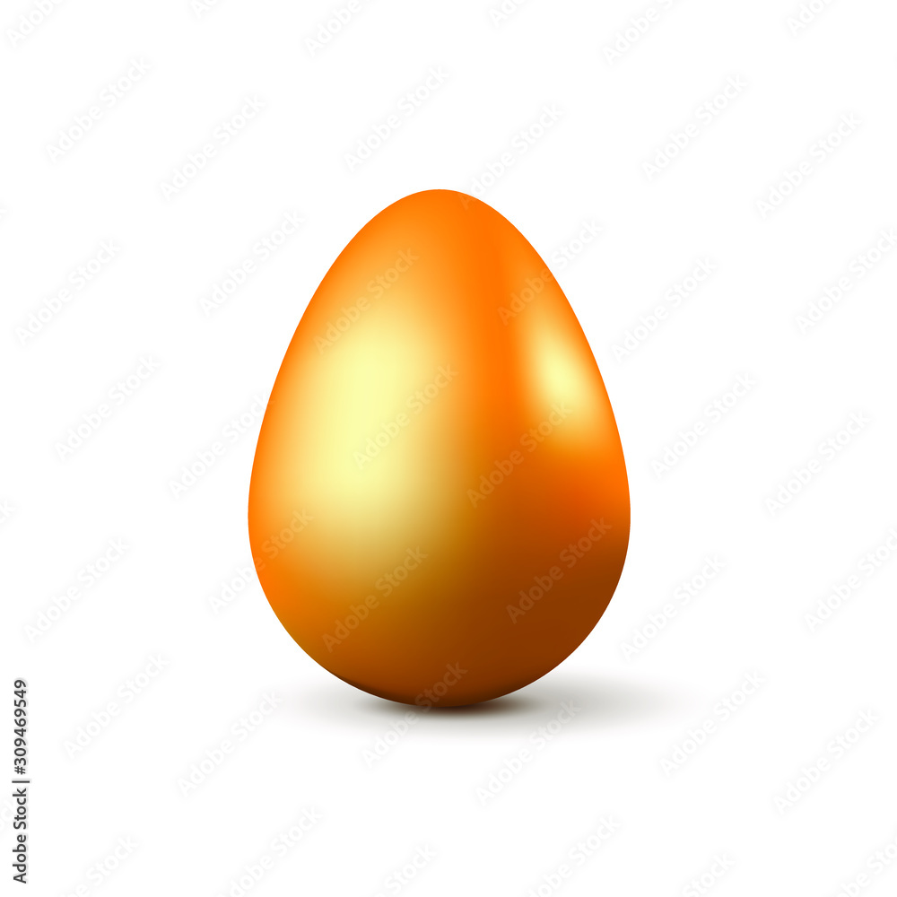 Brown chicken egg on a white background in vector EPS10