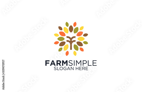 Farm management logo design vector