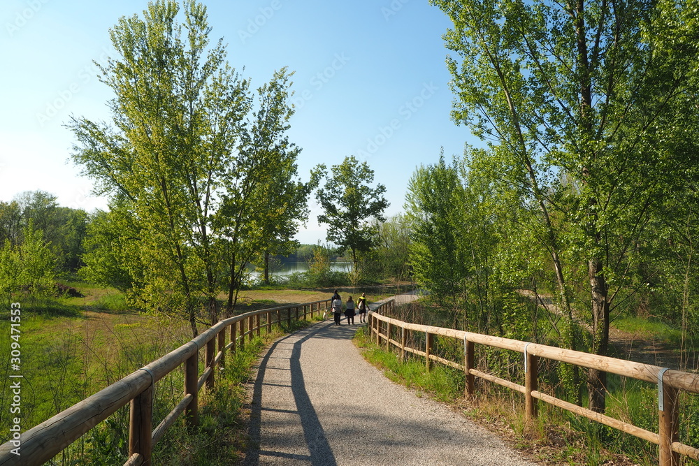 Strada con staccionata