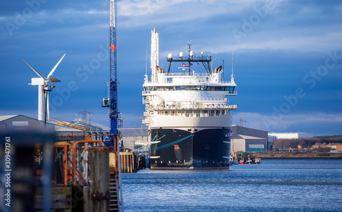 Docked Ship at Port of Blyth  photo